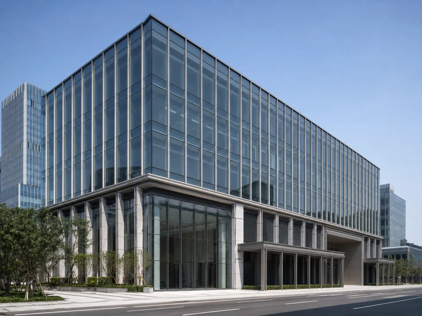 Commercial building window and façade coordination