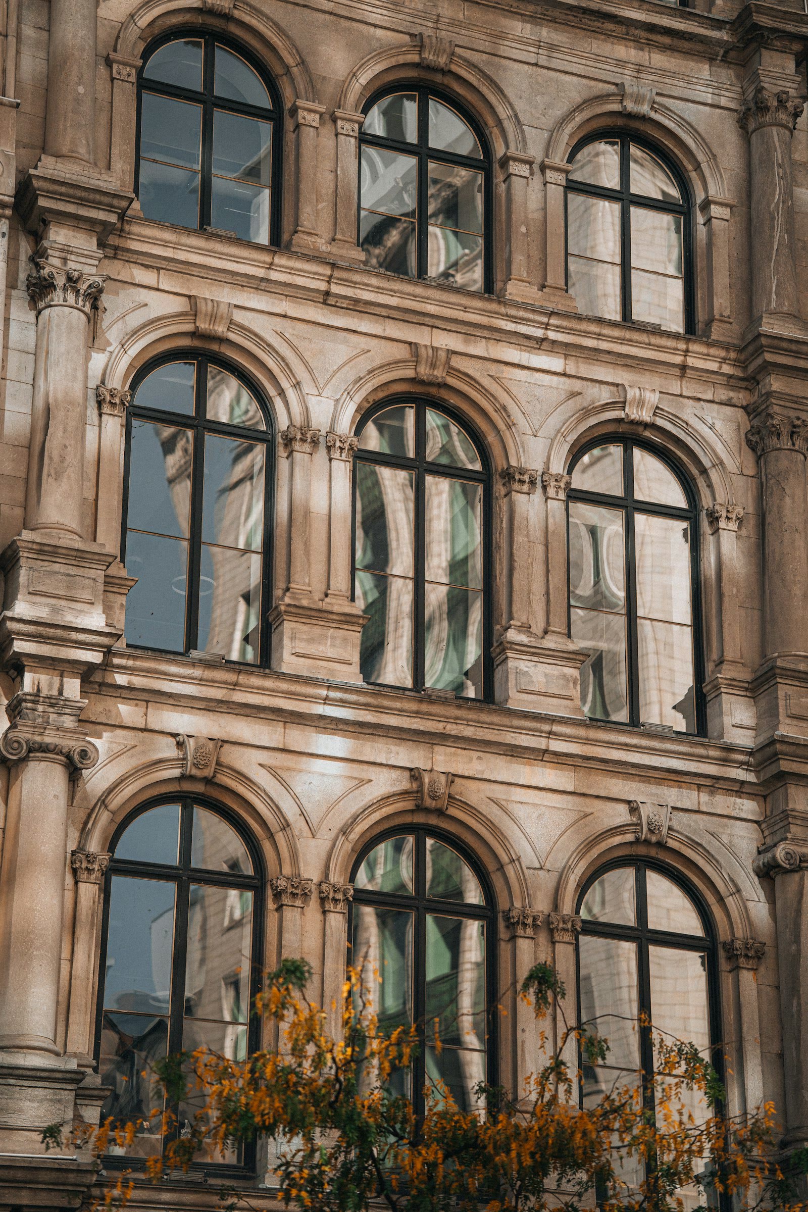 Architecture with window facade